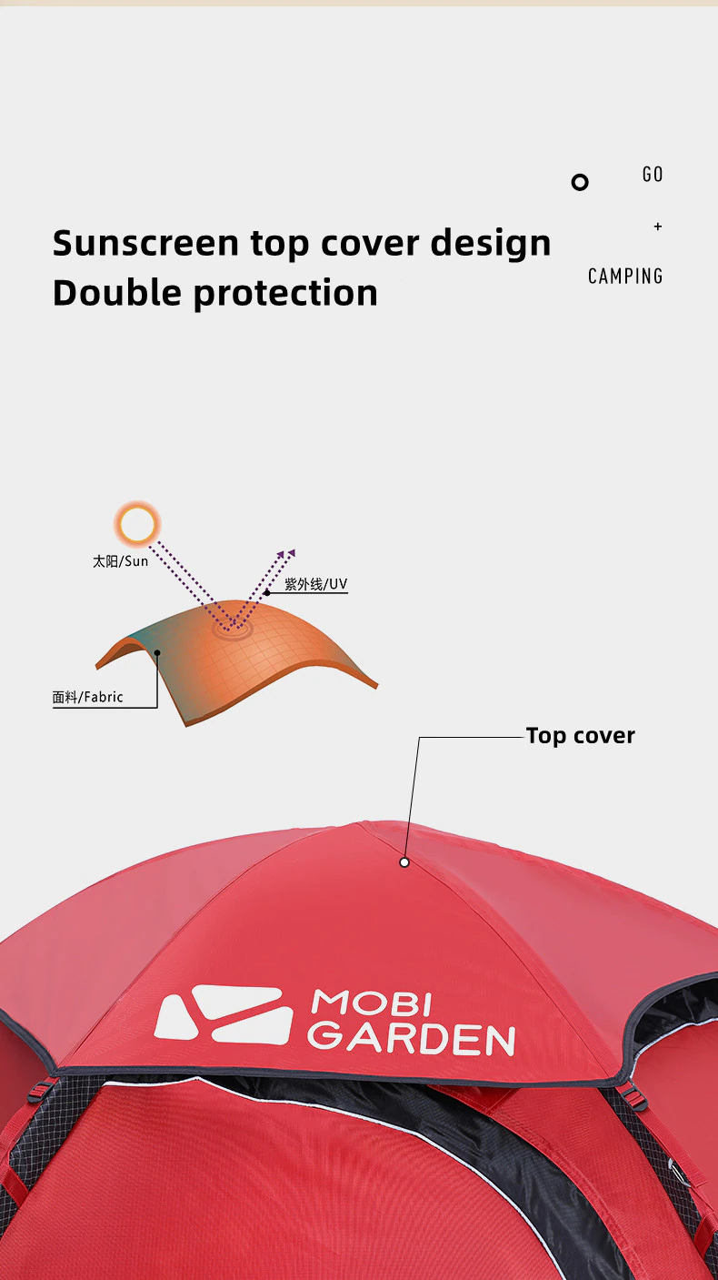 Cheap Goat Tents Mobi Garden Outdoor Camping Tent Travel Nature Hike Mountain Snow Tent Double Protection From Rain, Snow and Storm Hiking Tent   